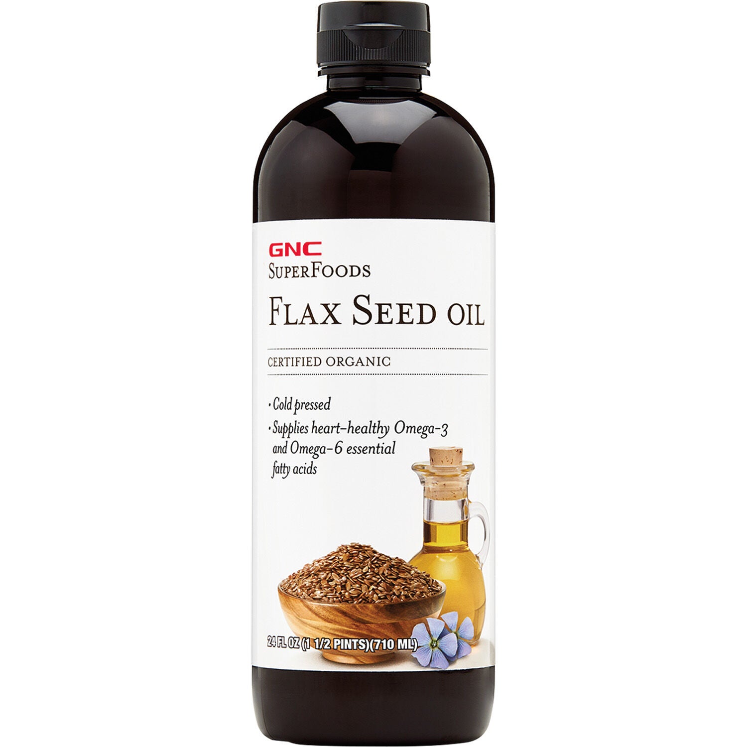 GNC Superfoods Certified Organic Flax Seed Oil